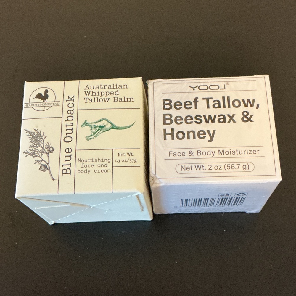 BLUE OUTBACK WHIPPED TALLOW BALM & YOOL BEESWAX & HONEY FACE & BODY MOISTURIZER.